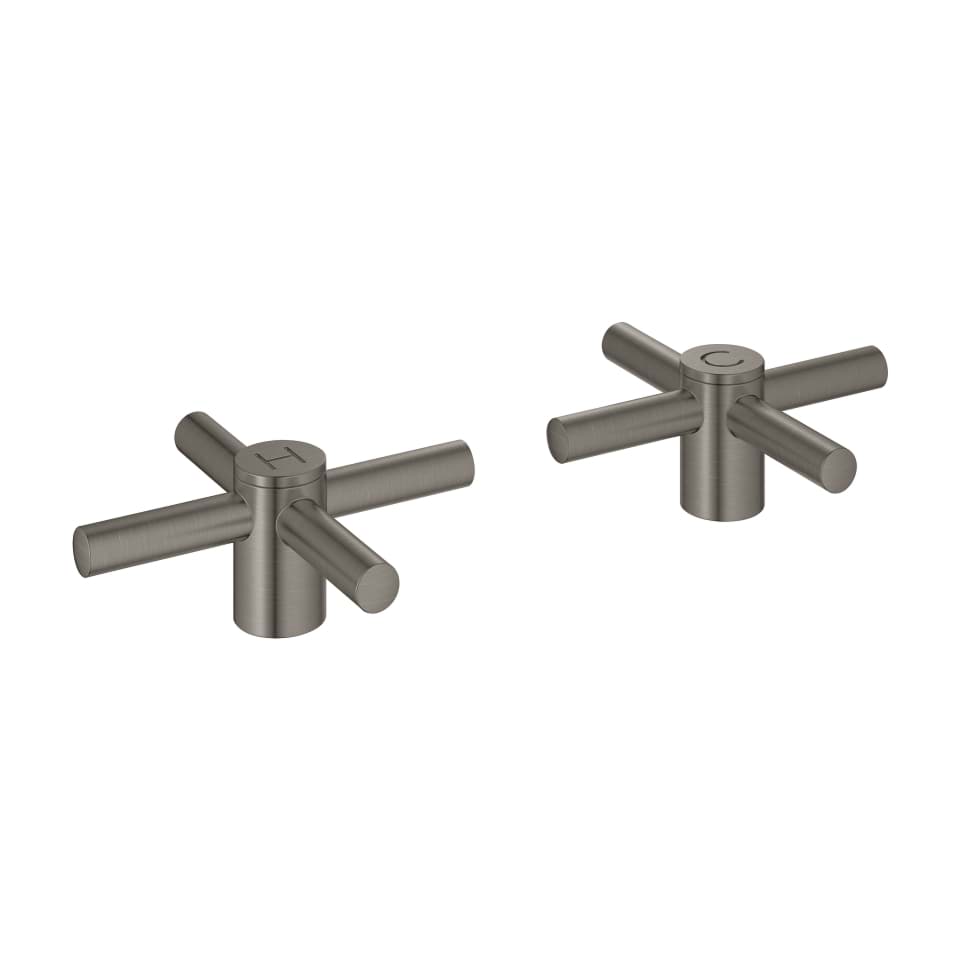 Bild von GROHE Atrio Kreuzgriffe #18026AL3 - hard graphite gebürstet