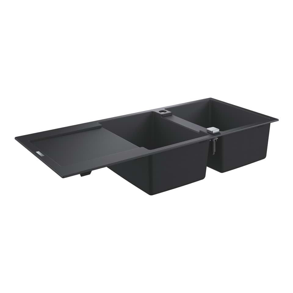 Bild von GROHE K500 Kompositspüle mit Abtropffläche #31647AP0 - granit schwarz