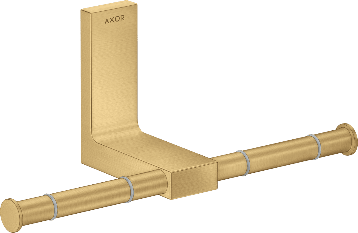 Bild von HANSGROHE AXOR Universal Rectangular Toilettenpapierhalter doppelt #42657250 - Brushed Gold Optic