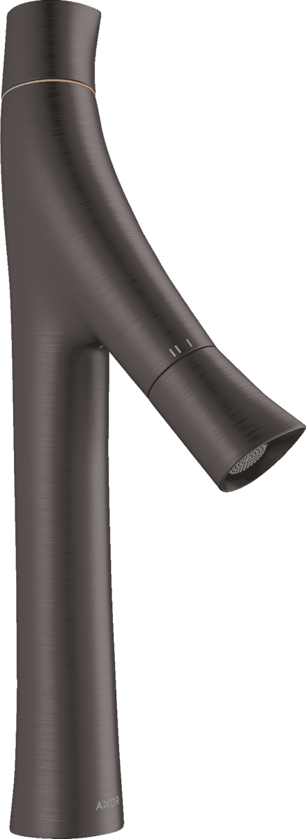 Bild von HANSGROHE AXOR Starck Organic 2-Griff Waschtischmischer 170 für Aufsatzwaschtische mit Ablaufgarnitur #12012340 - Brushed Black Chrome