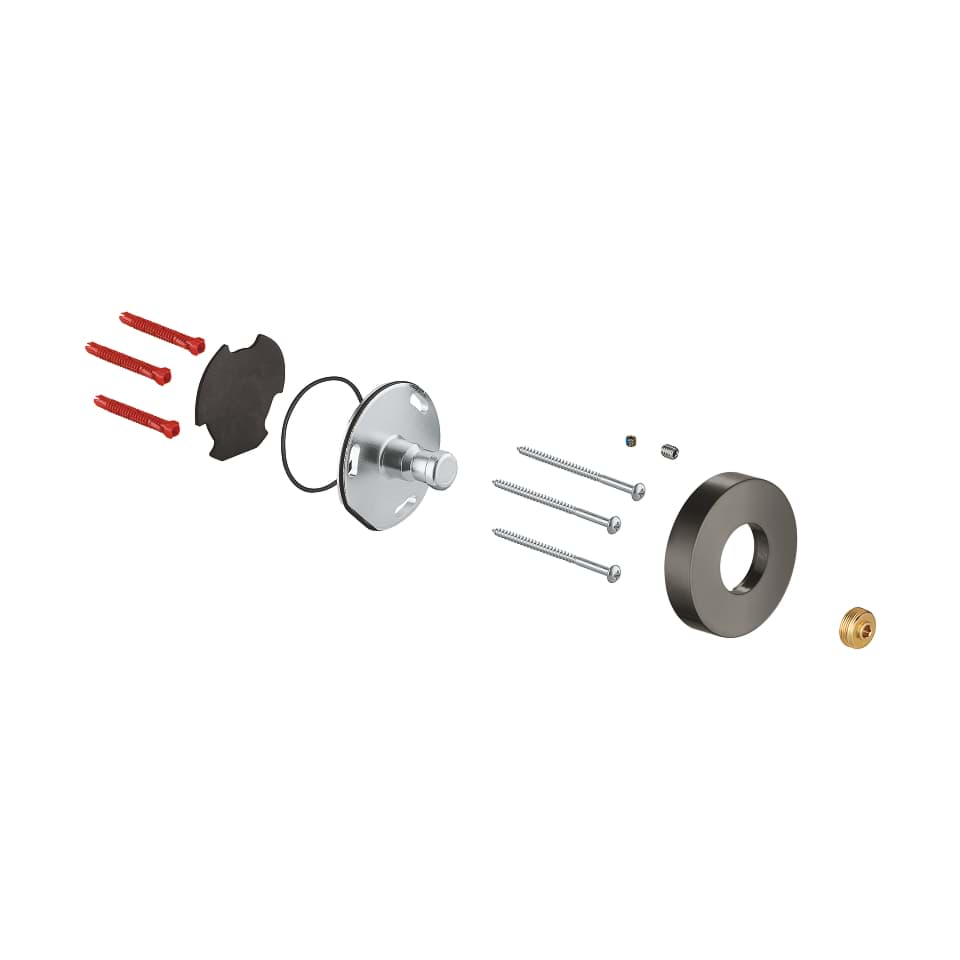 Bild von GROHE Brausestangenhalter #48279AL0 - hard graphite gebürstet