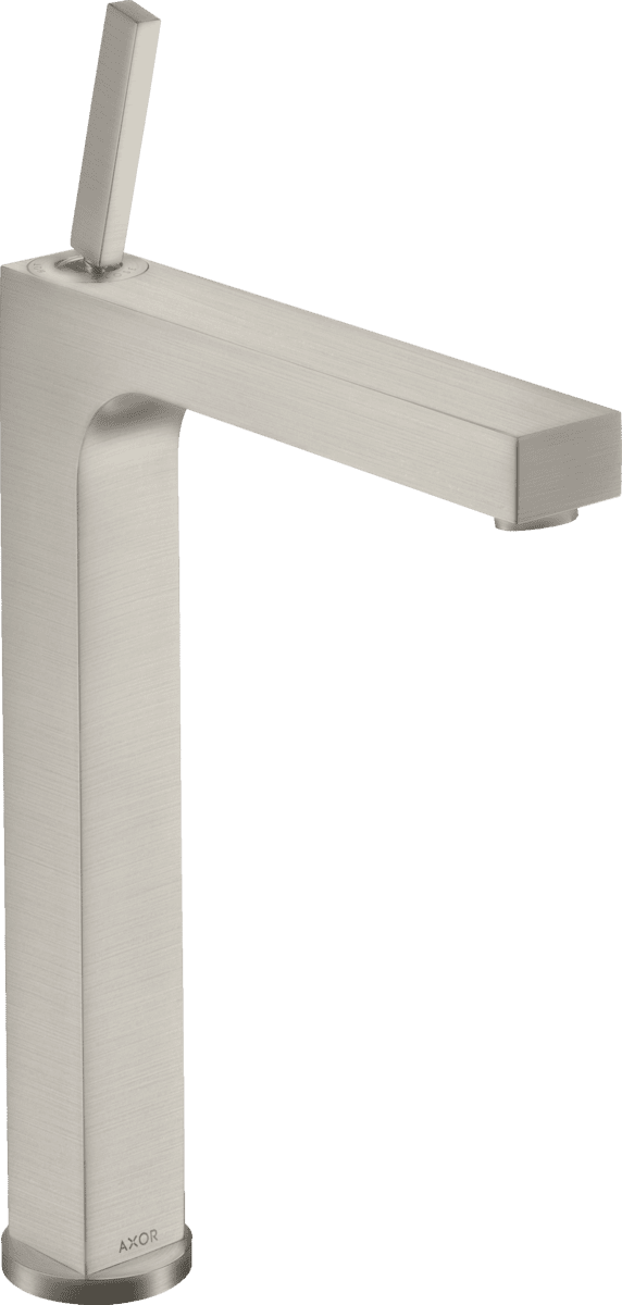 Bild von HANSGROHE AXOR Citterio Einhebel-Waschtischmischer 280 mit Pingriff für Aufsatzwaschtische mit Zugstangen-Ablaufgarnitur #39020800 - Edelstahl Optic