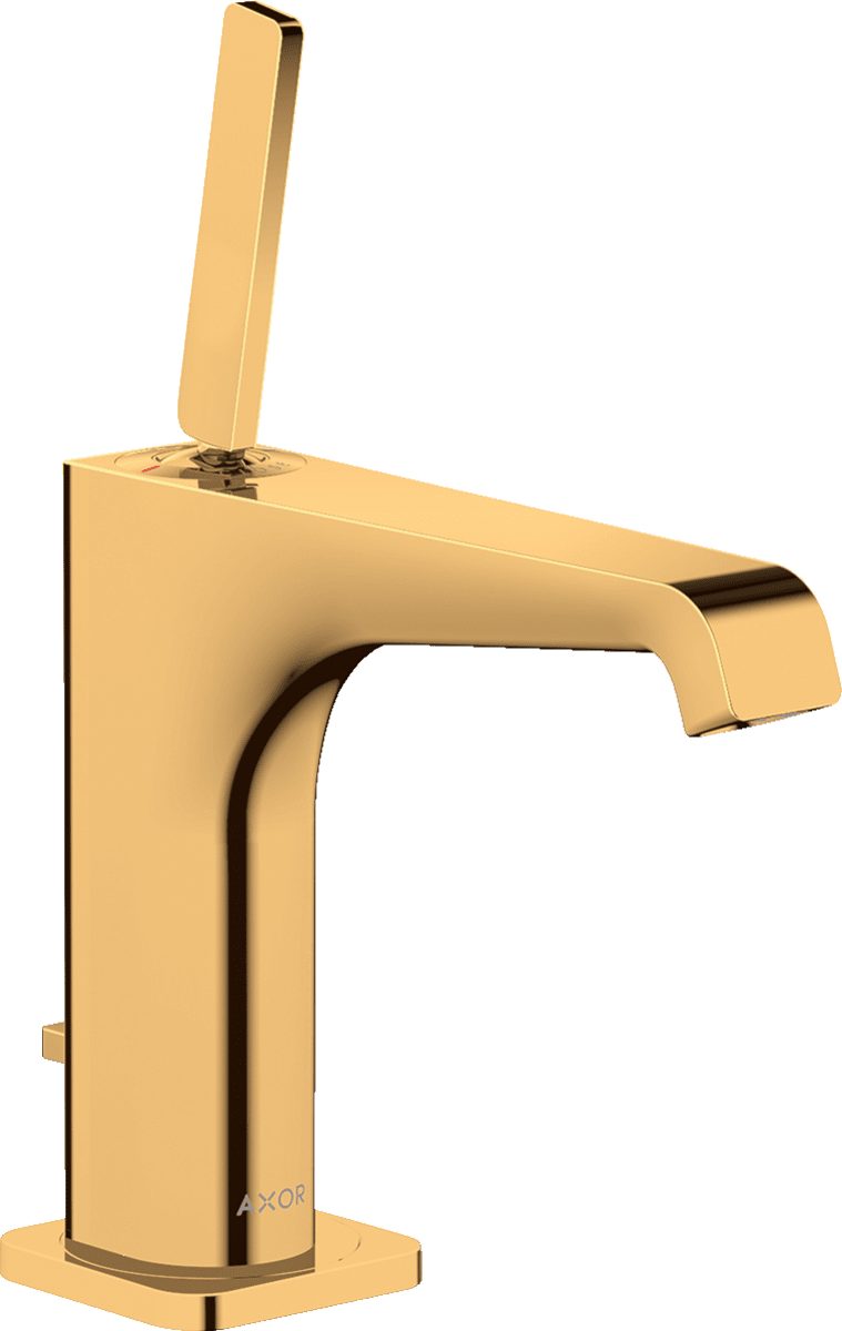 Bild von HANSGROHE AXOR Citterio E Einhebel-Waschtischmischer 130 mit Pingriff und Zugstangen-Ablaufgarnitur #36100990 - Polished Gold Optic