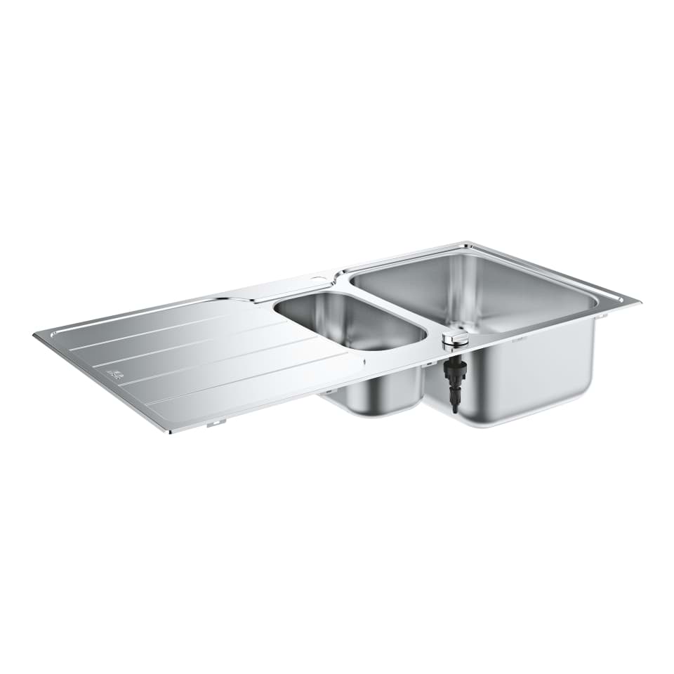 Bild von GROHE K500 Edelstahlspüle mit Abtropffläche #31572SD1 - edelstahl