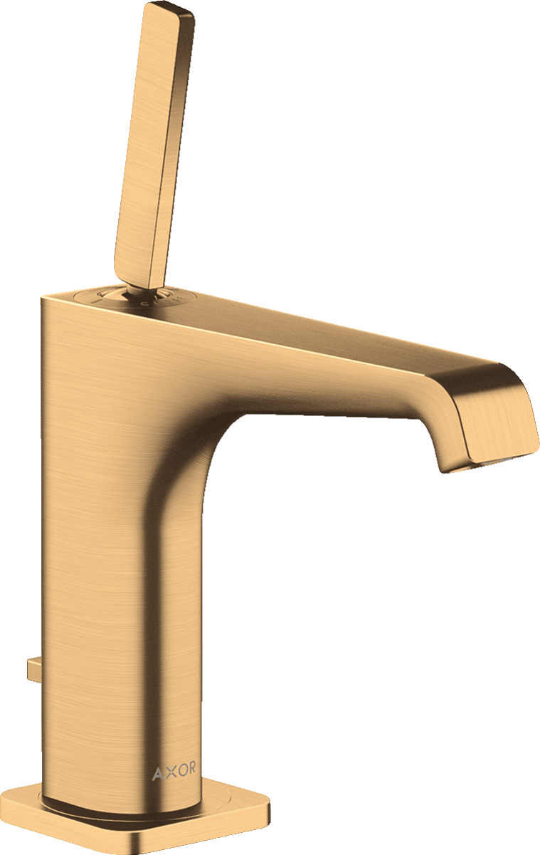 Bild von HANSGROHE AXOR Citterio E Einhebel-Waschtischmischer 130 mit Pingriff und Zugstangen-Ablaufgarnitur #36100950 - Brushed Brass