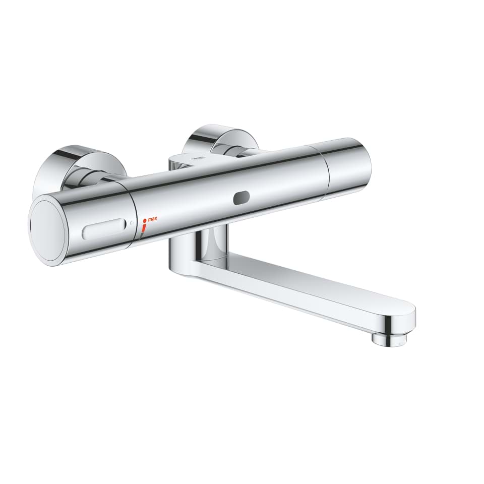 Bild von GROHE Eurosmart Cosmopolitan E Special Infrarot-Elektronik Waschtisch-Wandarmatur mit Mischeinrichtung und Thermostat #36455000 - chrom