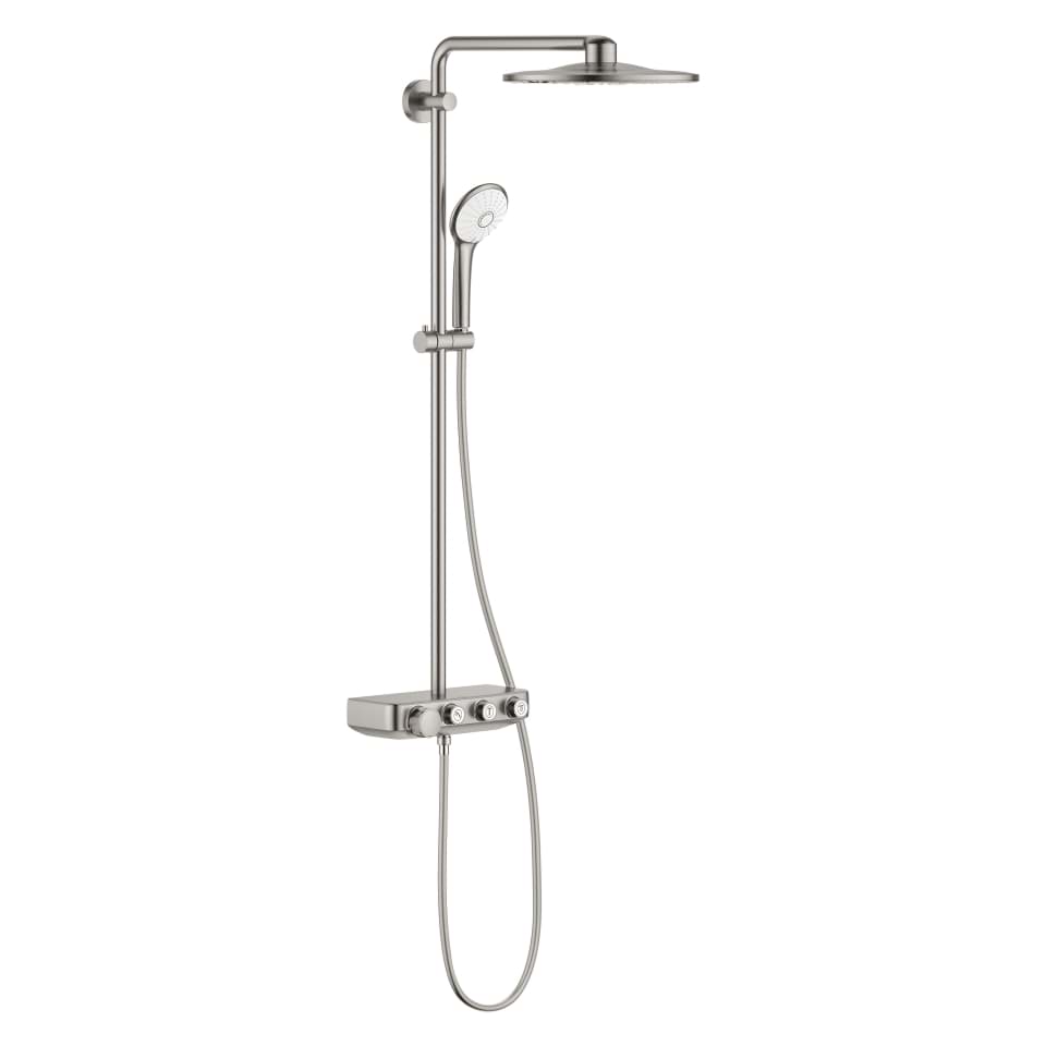 Bild von GROHE Euphoria SmartControl System 310 Duo Duschsystem mit Thermostatbatterie für die Wandmontage #26507DC0 - supersteel