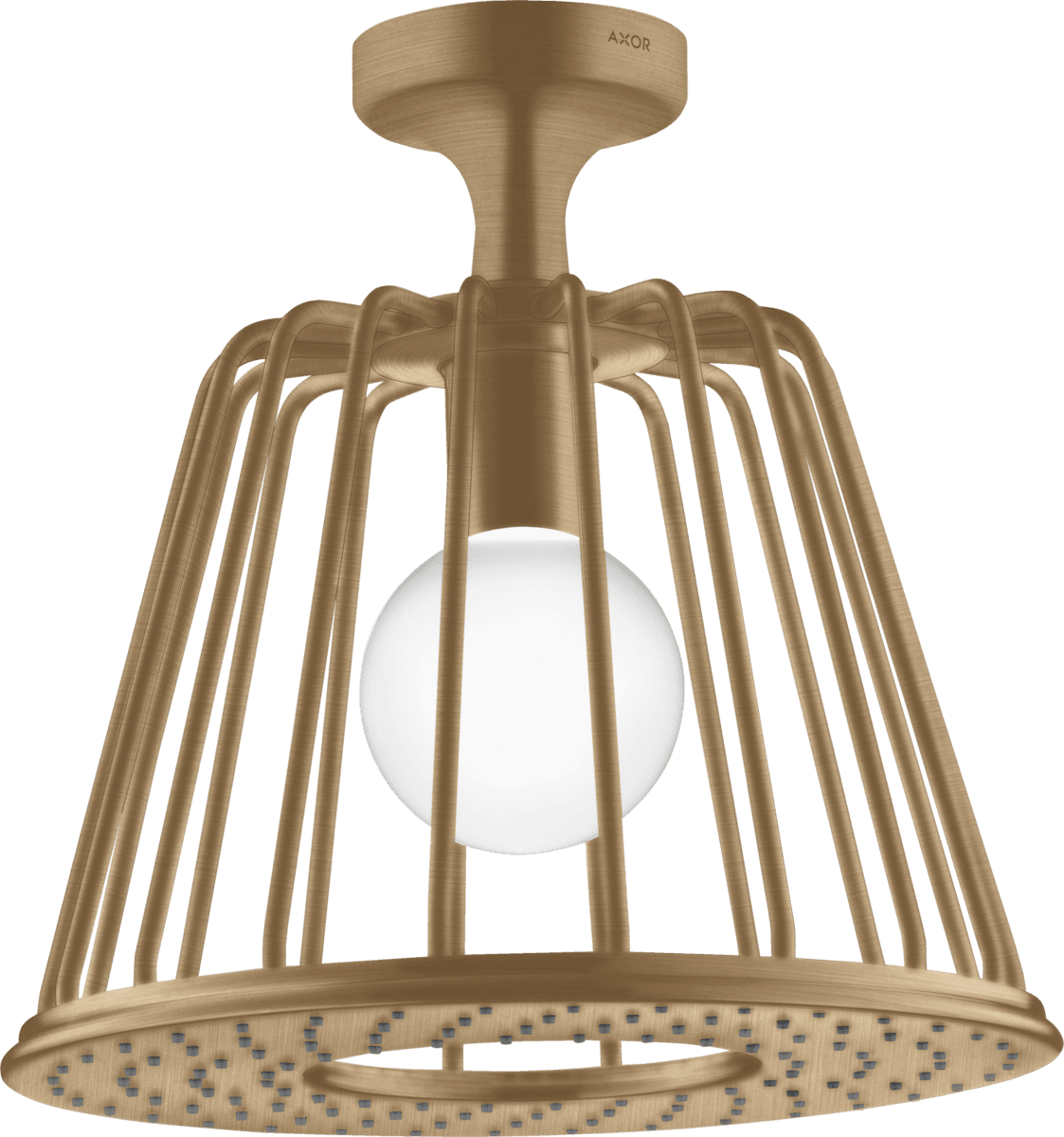 Obrázek HANSGROHE AXOR LampShower/Nendo LampShower 275 1jet s připojením ke stropu #26032140 - kartáčovaný bronz
