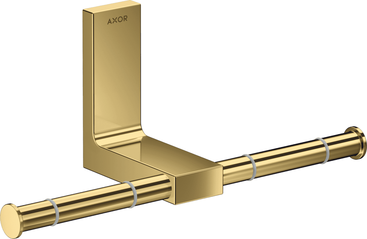 Bild von HANSGROHE AXOR Universal Rectangular Toilettenpapierhalter doppelt #42657990 - Polished Gold Optic