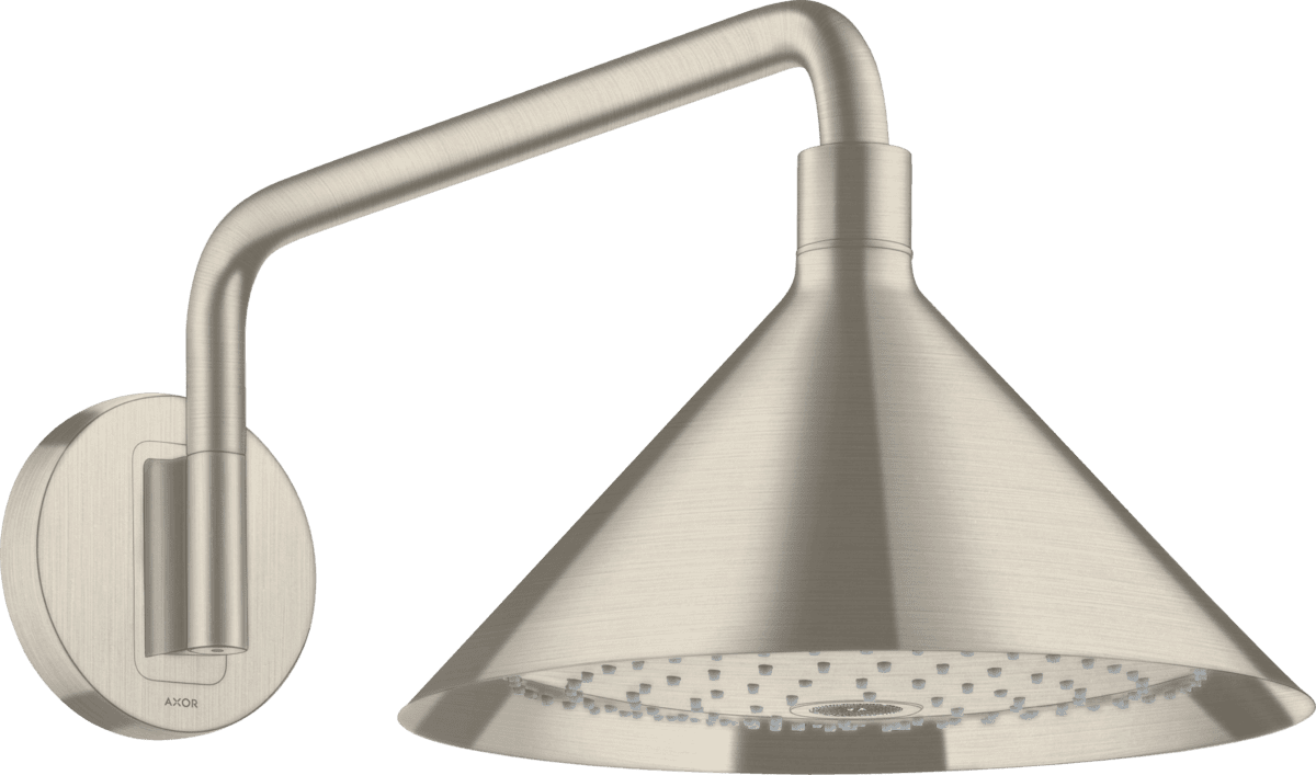 Bild von HANSGROHE AXOR Showers/Front Kopfbrause 240 2jet mit Brausearm #26021820 - Brushed Nickel