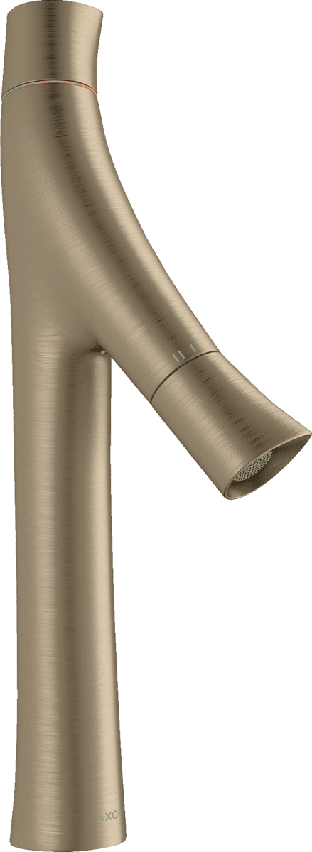 Bild von HANSGROHE AXOR Starck Organic 2-Griff Waschtischmischer 170 für Aufsatzwaschtische mit Ablaufgarnitur #12012820 - Brushed Nickel