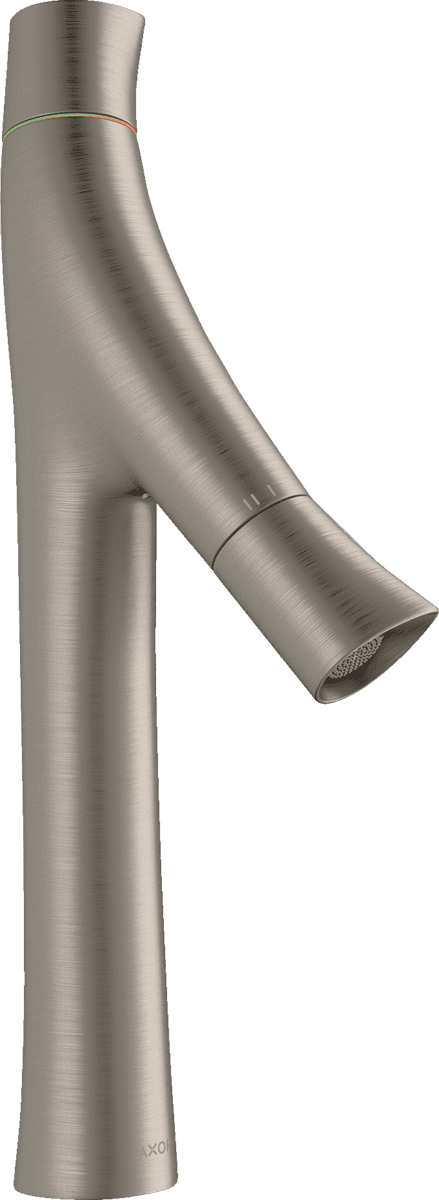 Bild von HANSGROHE AXOR Starck Organic 2-Griff Waschtischmischer 170 für Aufsatzwaschtische mit Ablaufgarnitur #12012800 - Edelstahl Optic