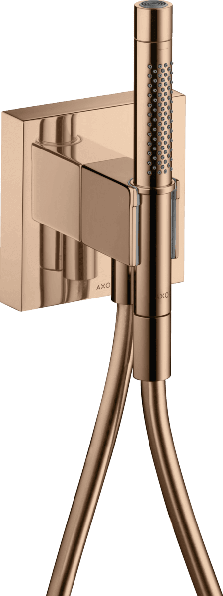 Bild von HANSGROHE AXOR Starck Portereinheit 120/120 mit Stabhandbrause 2jet und Brauseschlauch #12626300 - Polished Red Gold