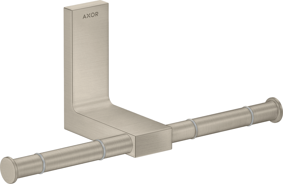 Bild von HANSGROHE AXOR Universal Rectangular Toilettenpapierhalter doppelt #42657820 - Brushed Nickel