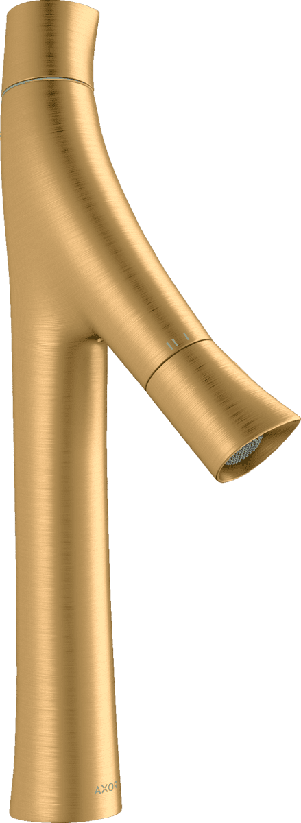 Bild von HANSGROHE AXOR Starck Organic 2-Griff Waschtischmischer 170 für Aufsatzwaschtische mit Ablaufgarnitur #12012950 - Brushed Brass
