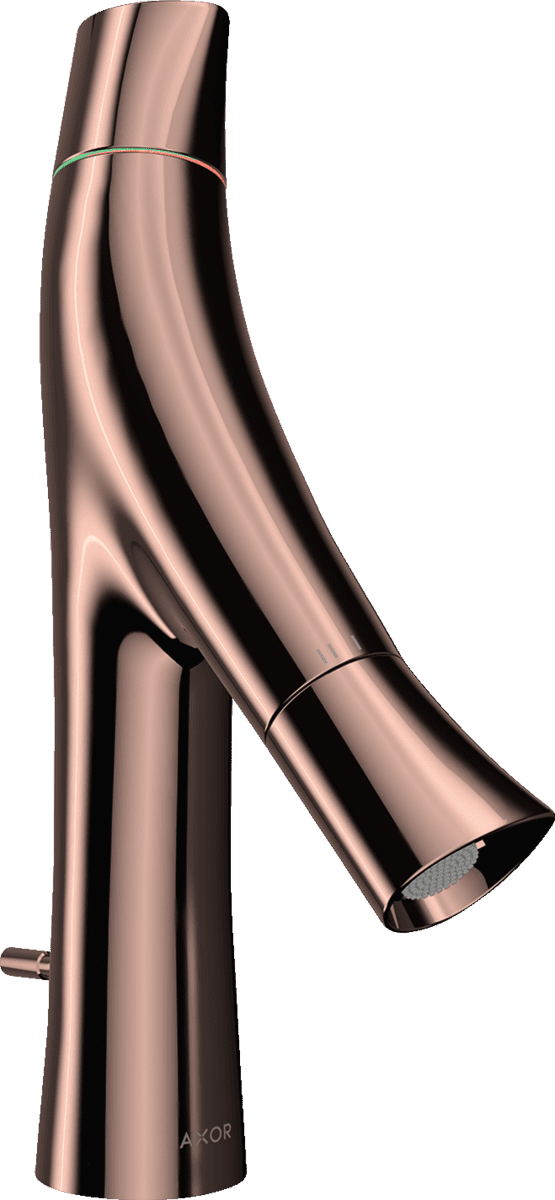 Bild von HANSGROHE AXOR Starck Organic 2-Griff Waschtischmischer 80 mit Zugstangen-Ablaufgarnitur #12010300 - Polished Red Gold