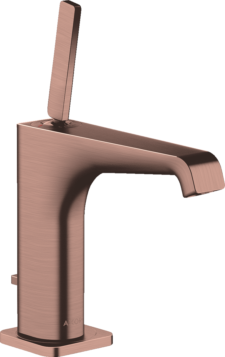 Bild von HANSGROHE AXOR Citterio E Einhebel-Waschtischmischer 130 mit Pingriff und Zugstangen-Ablaufgarnitur #36100310 - Brushed Red Gold