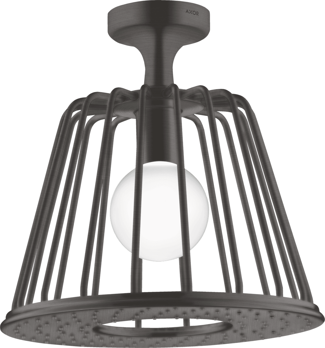 Obrázek HANSGROHE AXOR LampShower/Nendo LampShower 275 1jet s připojením ke stropu #26032340 - kartáčovaný černý chrom