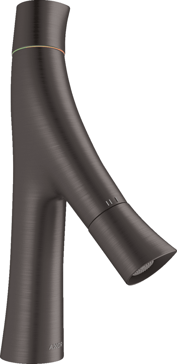 Bild von HANSGROHE AXOR Starck Organic 2-Griff Waschtischmischer 80 mit Ablaufgarnitur #12011340 - Brushed Black Chrome