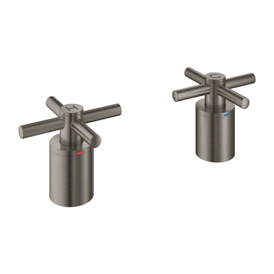 Bild von GROHE Atrio Kreuzgriffe #18033AL3 - hard graphite gebürstet