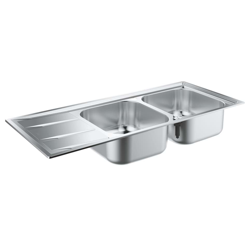 Bild von GROHE K400 Edelstahlspüle mit Abtropffläche #31587SD0 - edelstahl