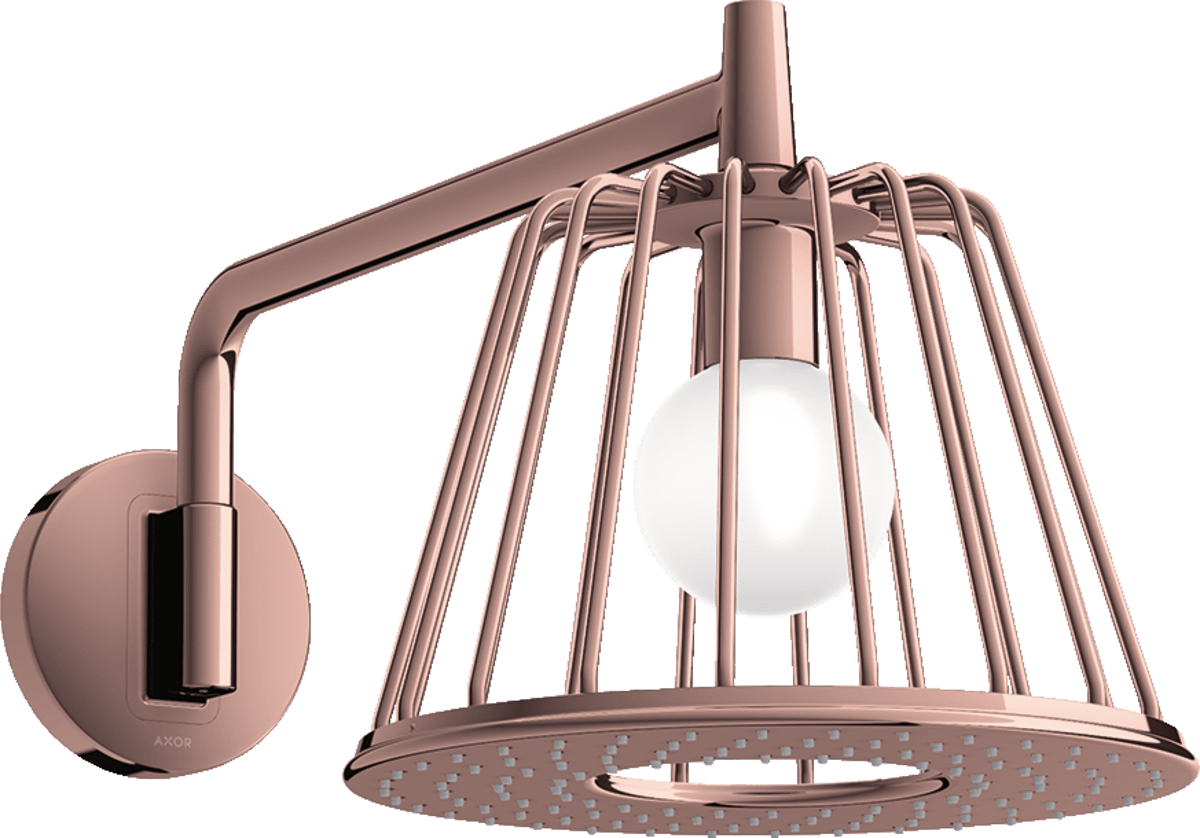 Picture of HANSGROHE AXOR LampShower/Nendo LampShower 275 1jet with shower arm #26031300 - Polished Red Gold