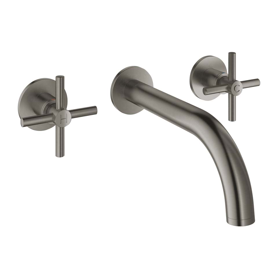 Obrázek GROHE Atrio Umyvadlová tříotvorová baterie kartáčovaný Hard Graphite #20164AL3