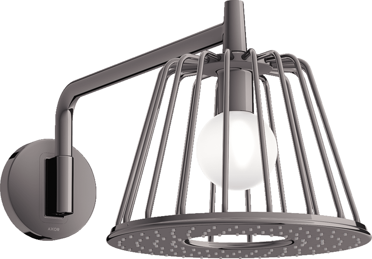 Picture of HANSGROHE AXOR LampShower/Nendo LampShower 275 1jet with shower arm #26031330 - Polished Black Chrome