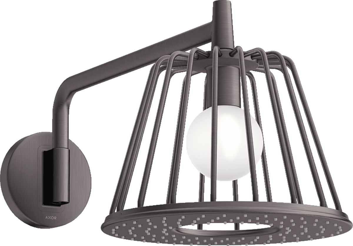 Picture of HANSGROHE AXOR LampShower/Nendo LampShower 275 1jet with shower arm #26031340 - Brushed Black Chrome