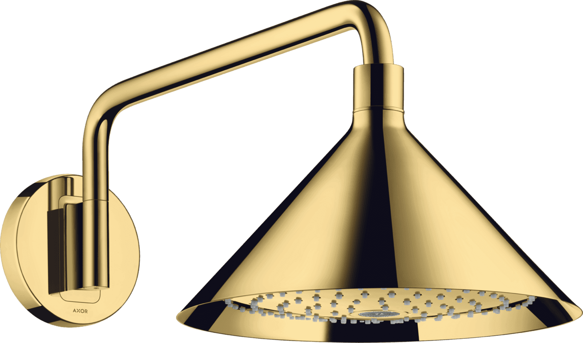 Bild von HANSGROHE AXOR Showers/Front Kopfbrause 240 2jet mit Brausearm #26021990 - Polished Gold Optic