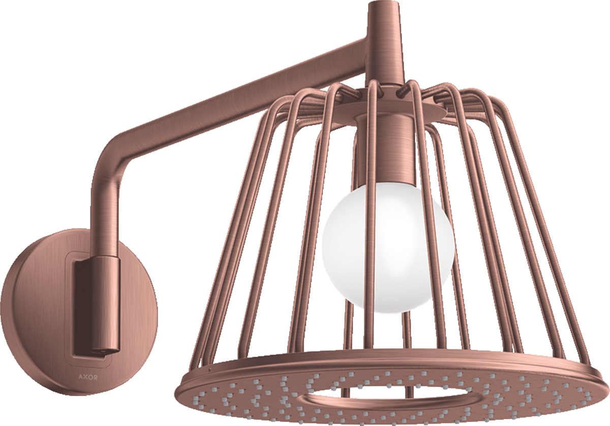 Picture of HANSGROHE AXOR LampShower/Nendo LampShower 275 1jet with shower arm #26031310 - Brushed Red Gold