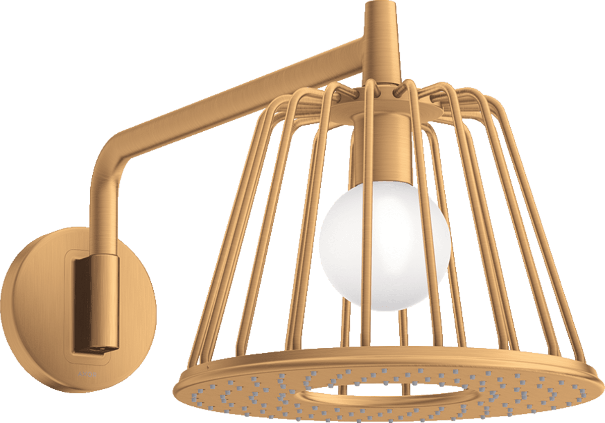 Picture of HANSGROHE AXOR LampShower/Nendo LampShower 275 1jet with shower arm #26031250 - Brushed Gold Optic