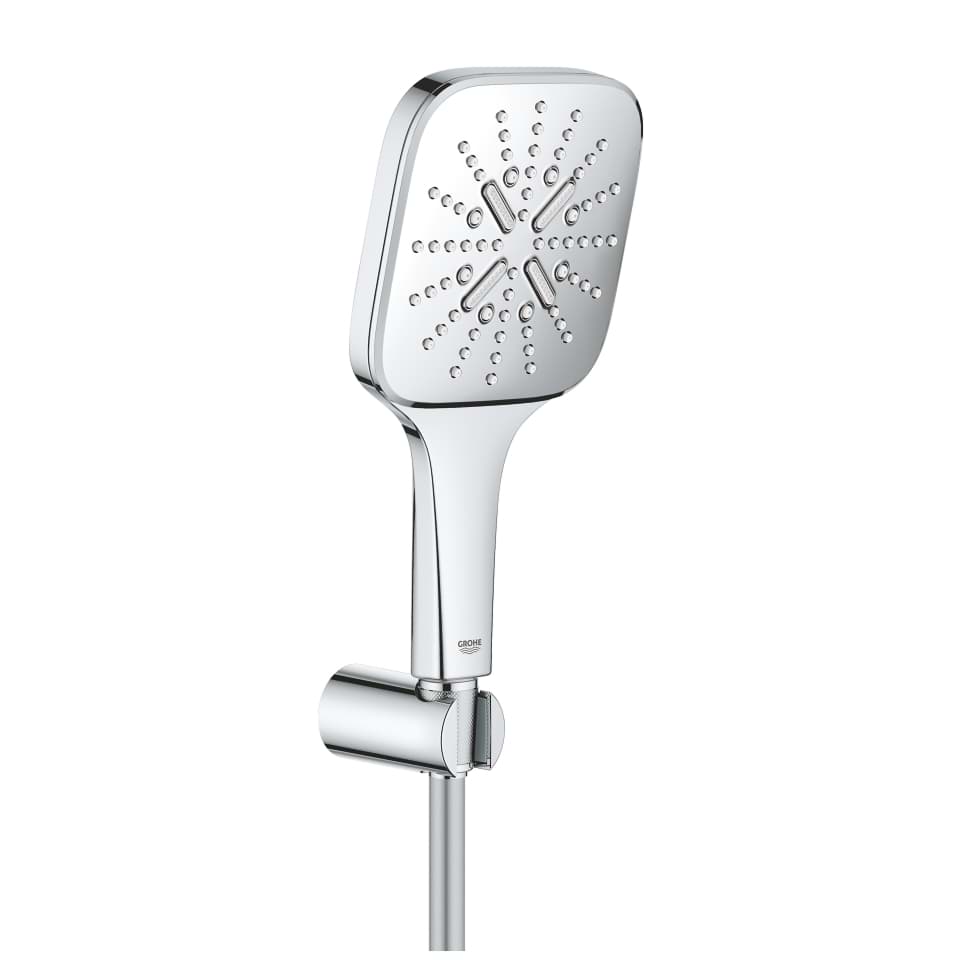 Bild von GROHE Rainshower SmartActive 130 Cube Wandhalterset 3 Strahlarten #26589000 - chrom