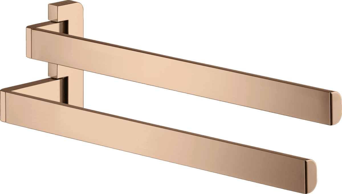 Picture of HANSGROHE AXOR Universal Softsquare Towel holder twin-handle #42821300 - Polished Red Gold