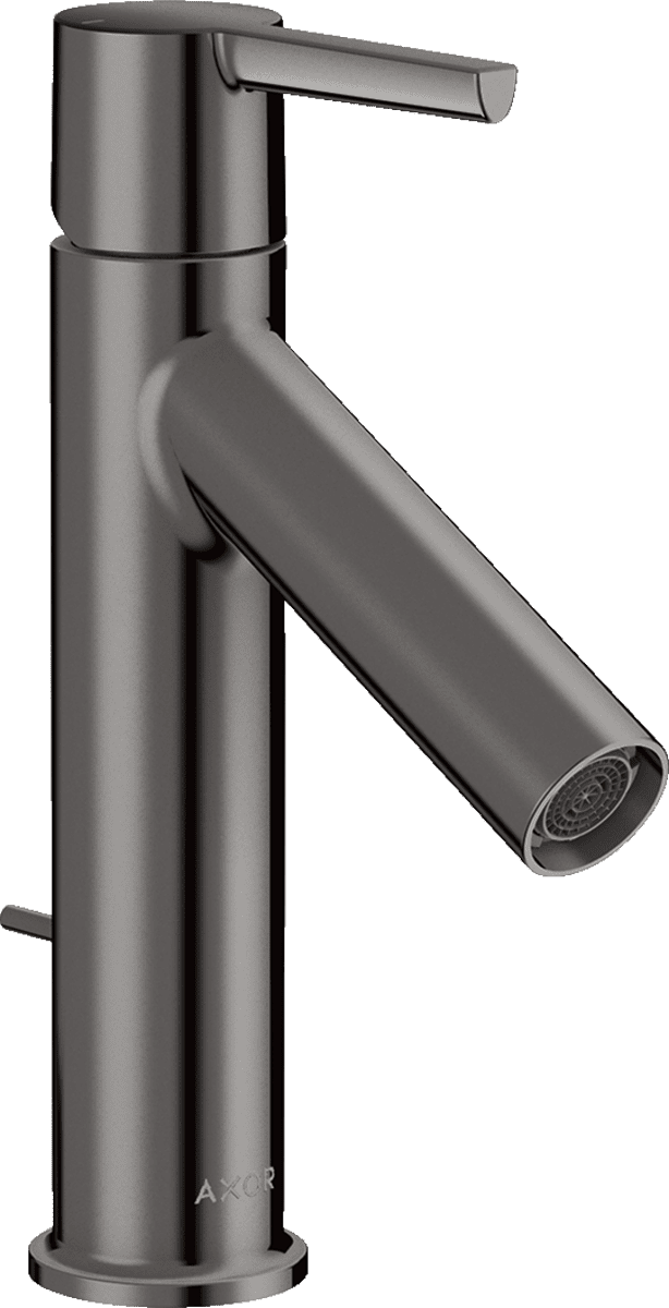 Bild von HANSGROHE AXOR Starck Einhebel-Waschtischmischer 100 mit Hebelgriff und Zugstangen-Ablaufgarnitur #10001330 - Polished Black Chrome