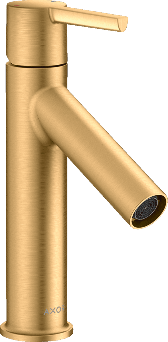 Bild von HANSGROHE AXOR Starck Einhebel-Waschtischmischer 100 mit Hebelgriff und Ablaufgarnitur #10003950 - Brushed Brass