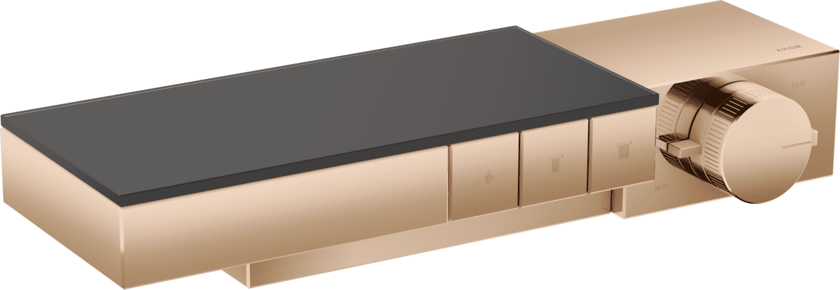 Bild von HANSGROHE AXOR Edge Thermostat Auf-/ Unterputzmontage für 3 Verbraucher #46140300 - Polished Red Gold