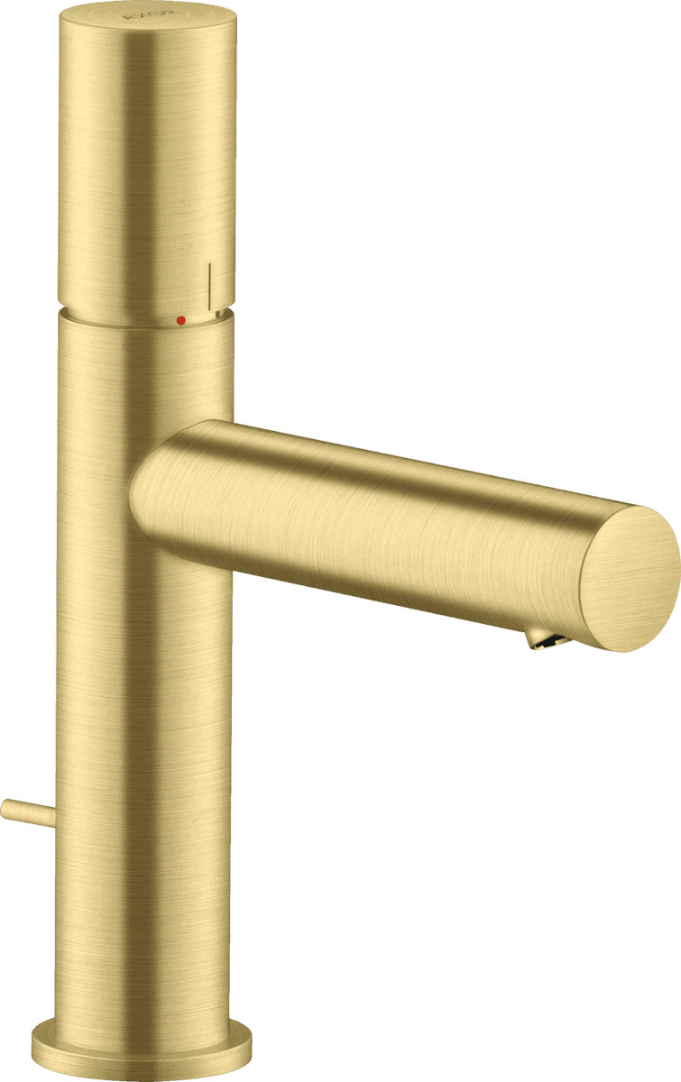 Bild von HANSGROHE AXOR Uno Einhebel-Waschtischmischer 110 mit Zerogriff und Zugstangen-Ablaufgarnitur #45001950 - Brushed Brass