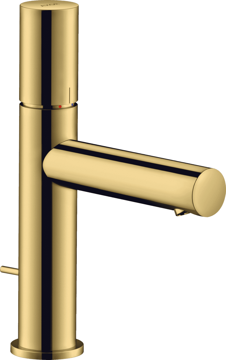 Bild von HANSGROHE AXOR Uno Einhebel-Waschtischmischer 110 mit Zerogriff und Zugstangen-Ablaufgarnitur #45001990 - Polished Gold Optic