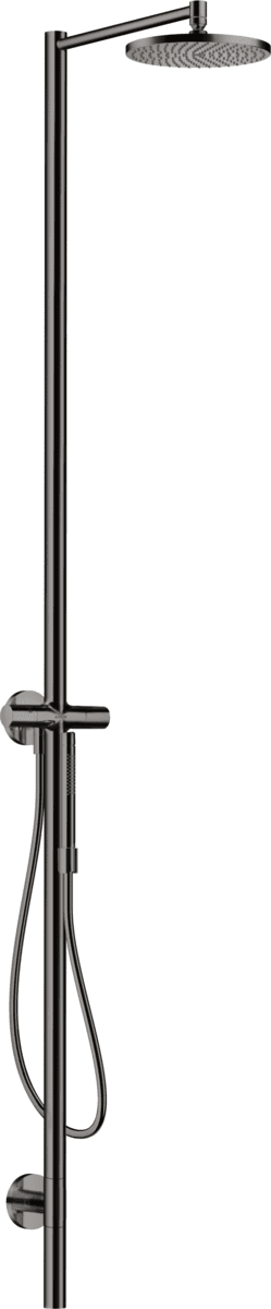 Bild von HANSGROHE AXOR Starck Nature Duschsäule mit Kopfbrause 240 1jet #12670330 - Polished Black Chrome