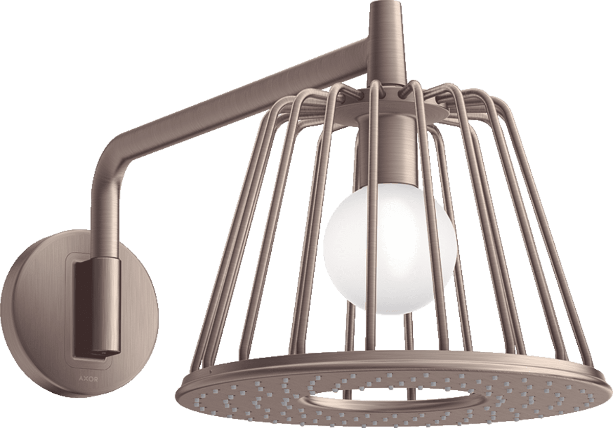 Picture of HANSGROHE AXOR LampShower/Nendo LampShower 275 1jet with shower arm #26031820 - Brushed Nickel