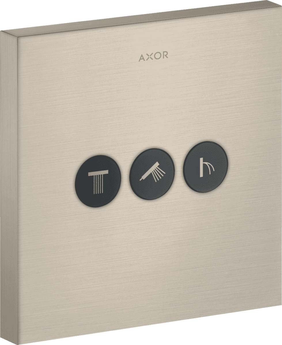 Bild von HANSGROHE AXOR ShowerSelect Ventil Unterputz eckig für 3 Verbraucher #36717820 - Brushed Nickel