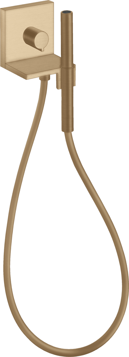 Bild von HANSGROHE AXOR ShowerSolutions Handbrausemodul 120/120 Unterputz eckig #10651140 - Brushed Bronze