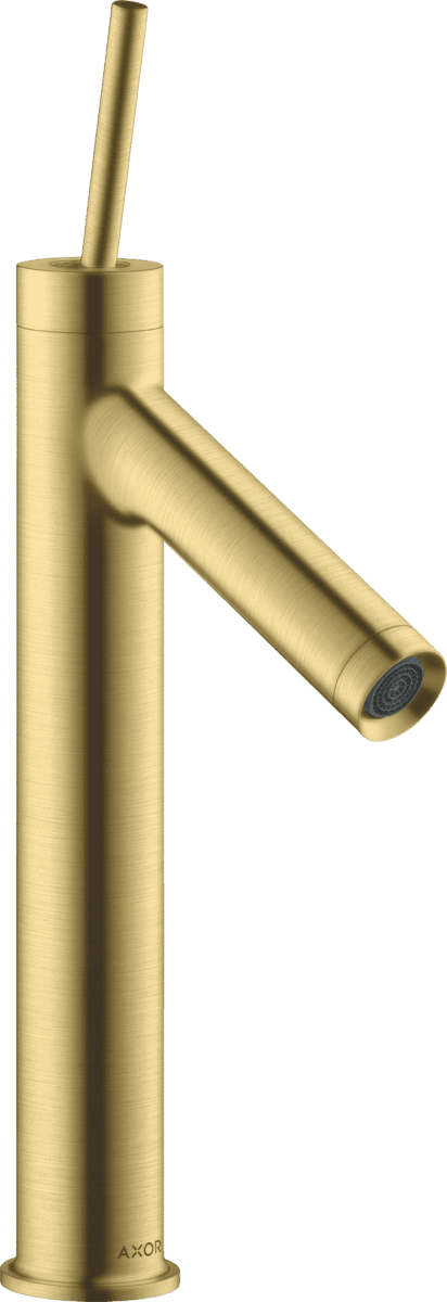 Bild von HANSGROHE AXOR Starck Einhebel-Waschtischmischer 170 mit Pingriff und Ablaufgarnitur #10123950 - Brushed Brass