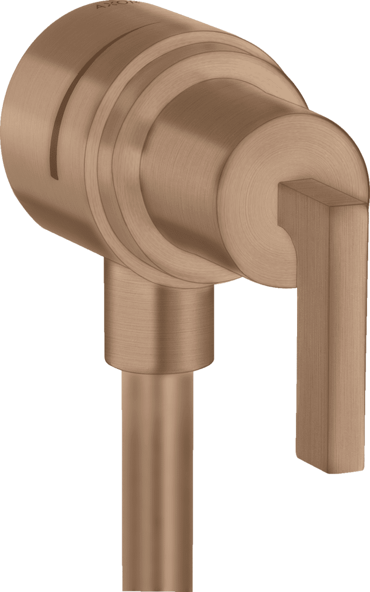 Obrázek HANSGROHE Nástěnný uzávěr AXOR Citterio se zpětnou klapkou, uzavíracím ventilem a pákovou rukojetí #39882310 - kartáčovaný červenozlatý