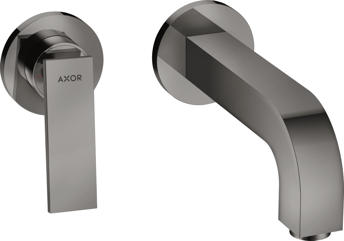 Bild von HANSGROHE AXOR Citterio Einhebel-Waschtischmischer Unterputz für Wandmontage mit Hebelgriff, Auslauf 220 mm und Rosetten #39121330 - Polished Black Chrome