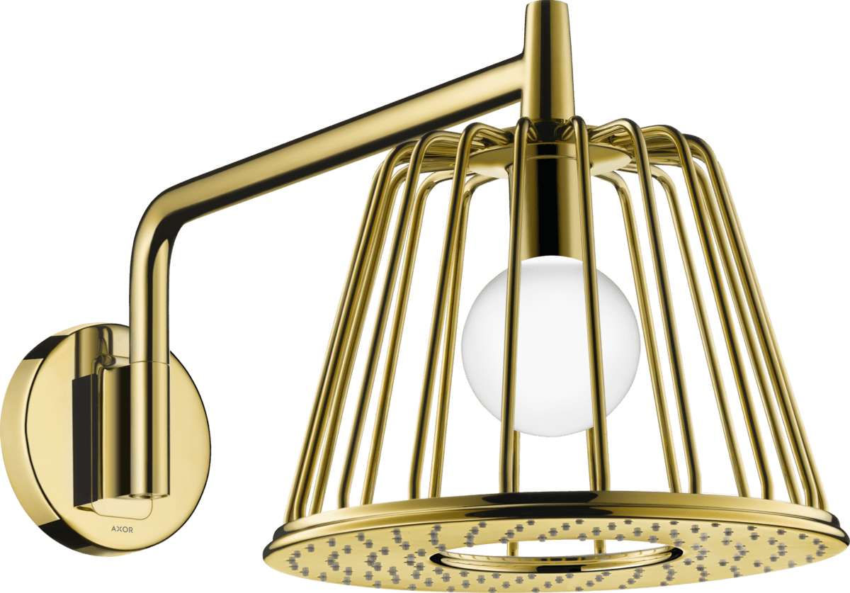 Picture of HANSGROHE AXOR LampShower/Nendo LampShower 275 1jet with shower arm #26031990 - Polished Gold Optic