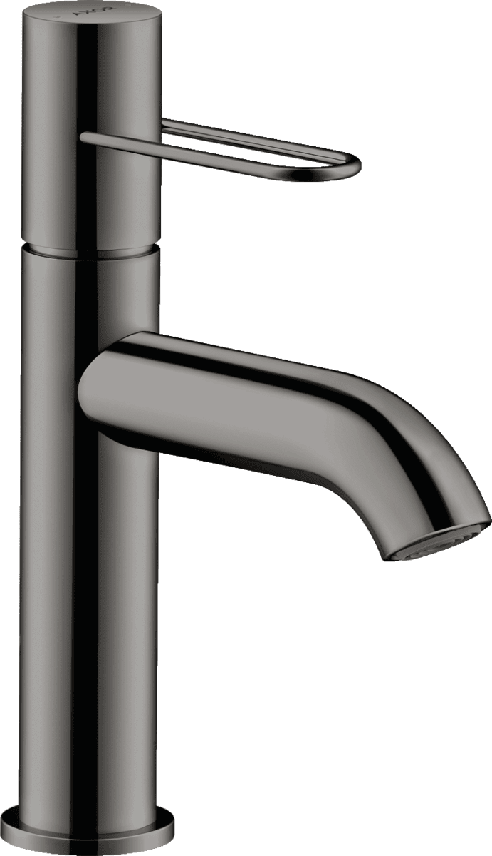 Picture of HANSGROHE AXOR Uno Single lever basin mixer 100 with loop handle and waste set #38026330 - Polished Black Chrome