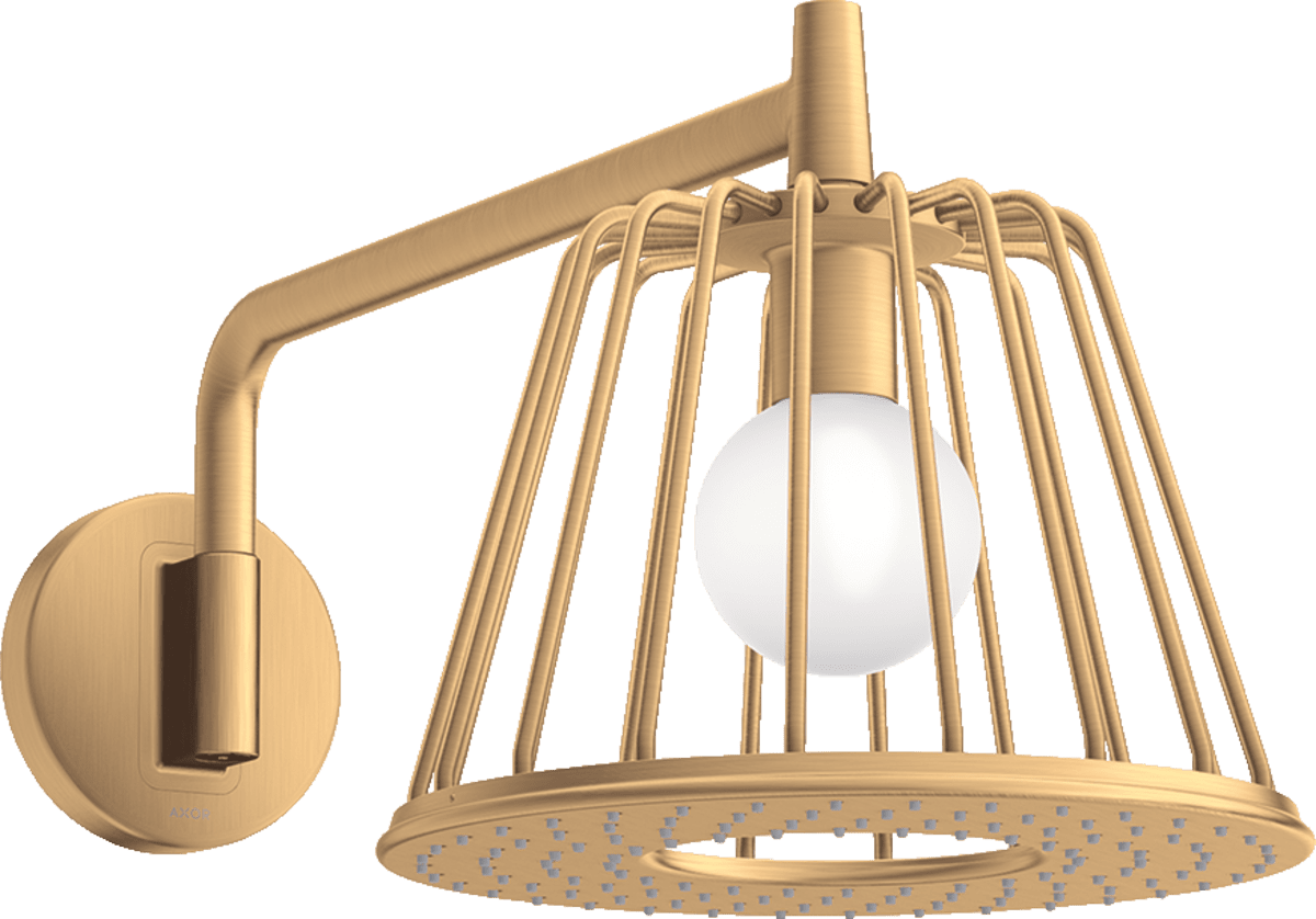 Picture of HANSGROHE AXOR LampShower/Nendo LampShower 275 1jet with shower arm #26031950 - Brushed Brass