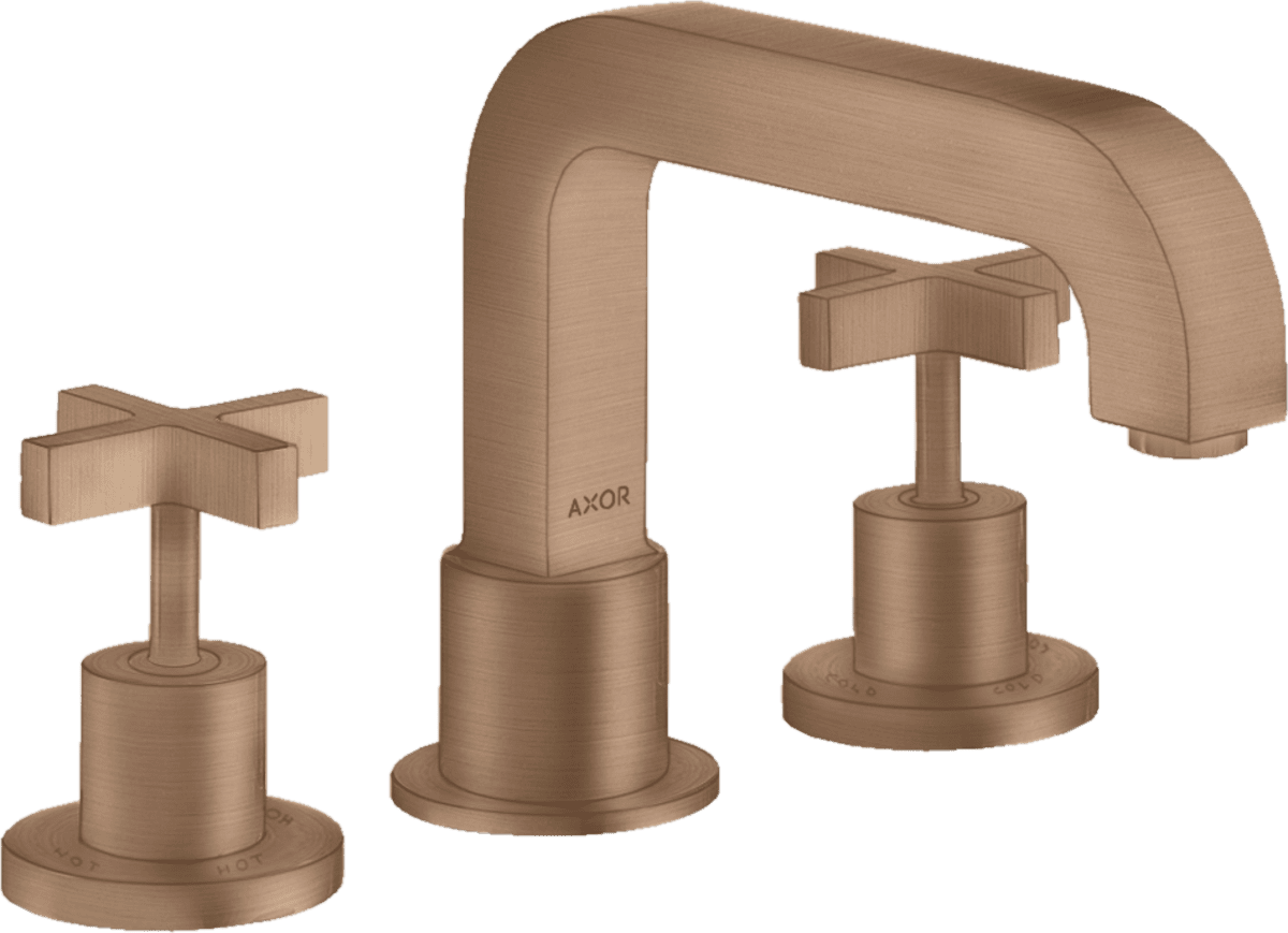 Bild von HANSGROHE AXOR Citterio 3-Loch Wannenrandarmatur mit Kreuzgriffen #39436310 - Brushed Red Gold